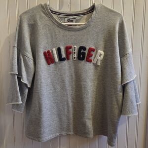 Tommy Hilfiger Denim Gray Sweatshirt Top